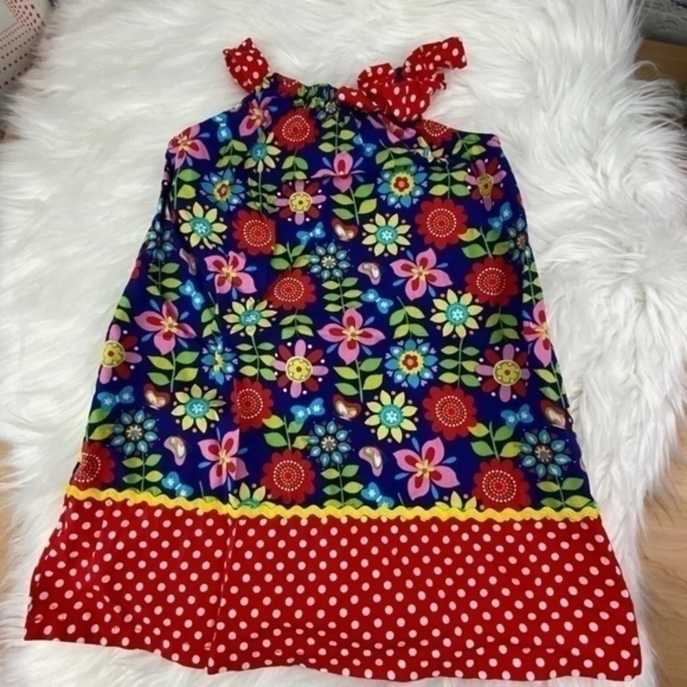 Kids Headquarters Floral Tank Dress with Crop Leggings Girls 2 Piece Outfit Sz 4